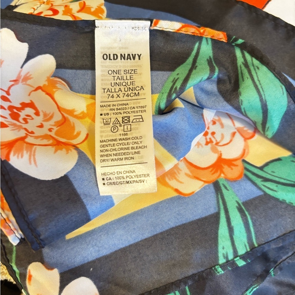 “Bon Voyage” Silky Large Scarf by Old Navy | 30 x 30” - Picture 4 of 6